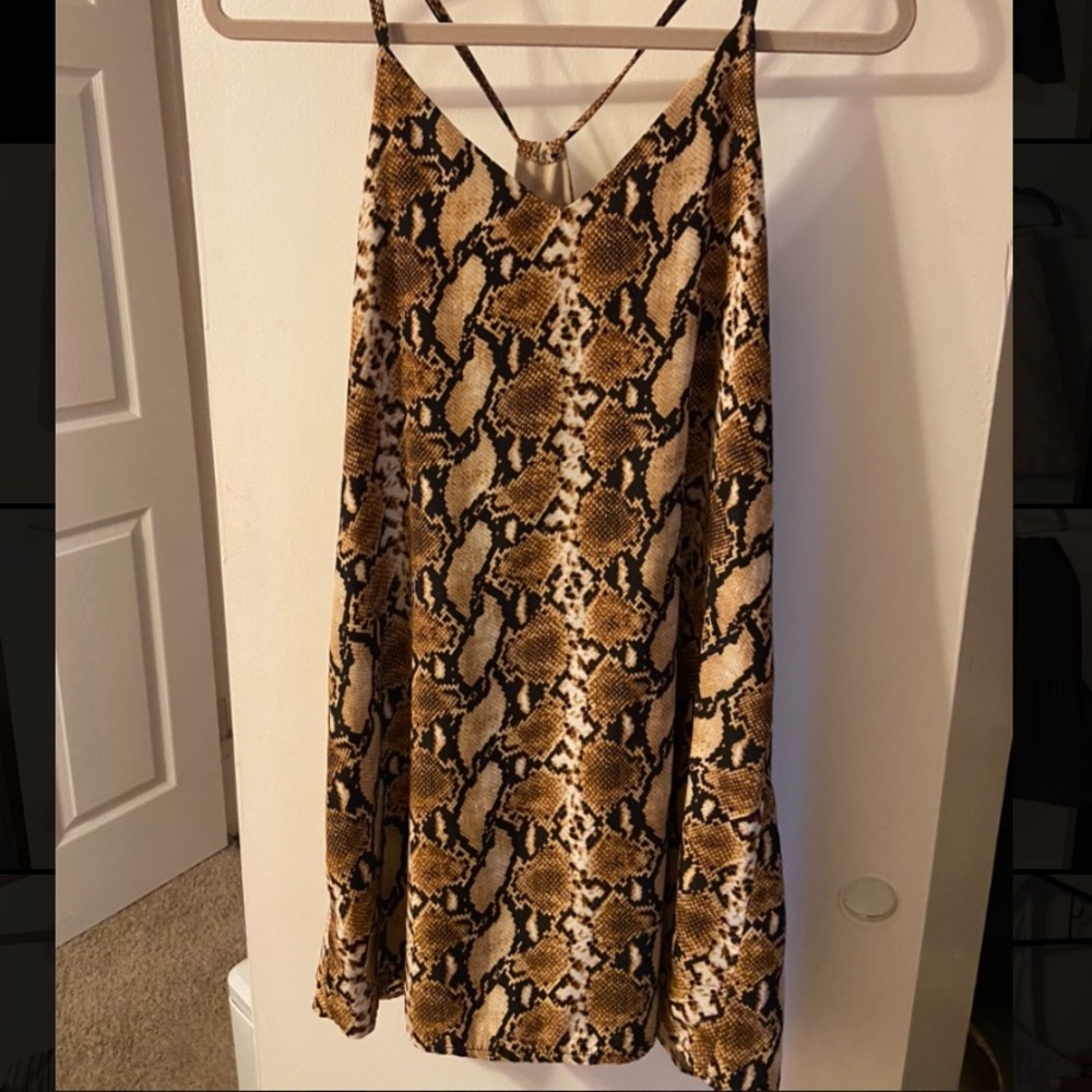 Judith March Snakeskin Shift Dress